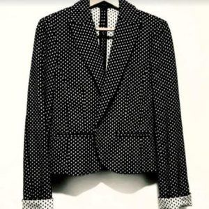Amanda + Chelsea Jacket - Blazer, Black & Ivory - White Color, Women's Size 6
